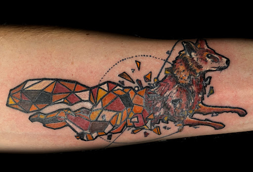 Explore fox racing tattoo ideas, creative tattoo ideas in Tempe, available at Club Tattoo
