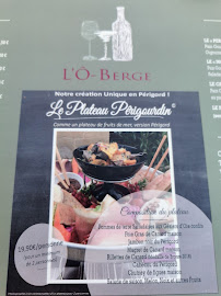 Restaurant L'Ô-Berge à Montignac-Lascaux menu