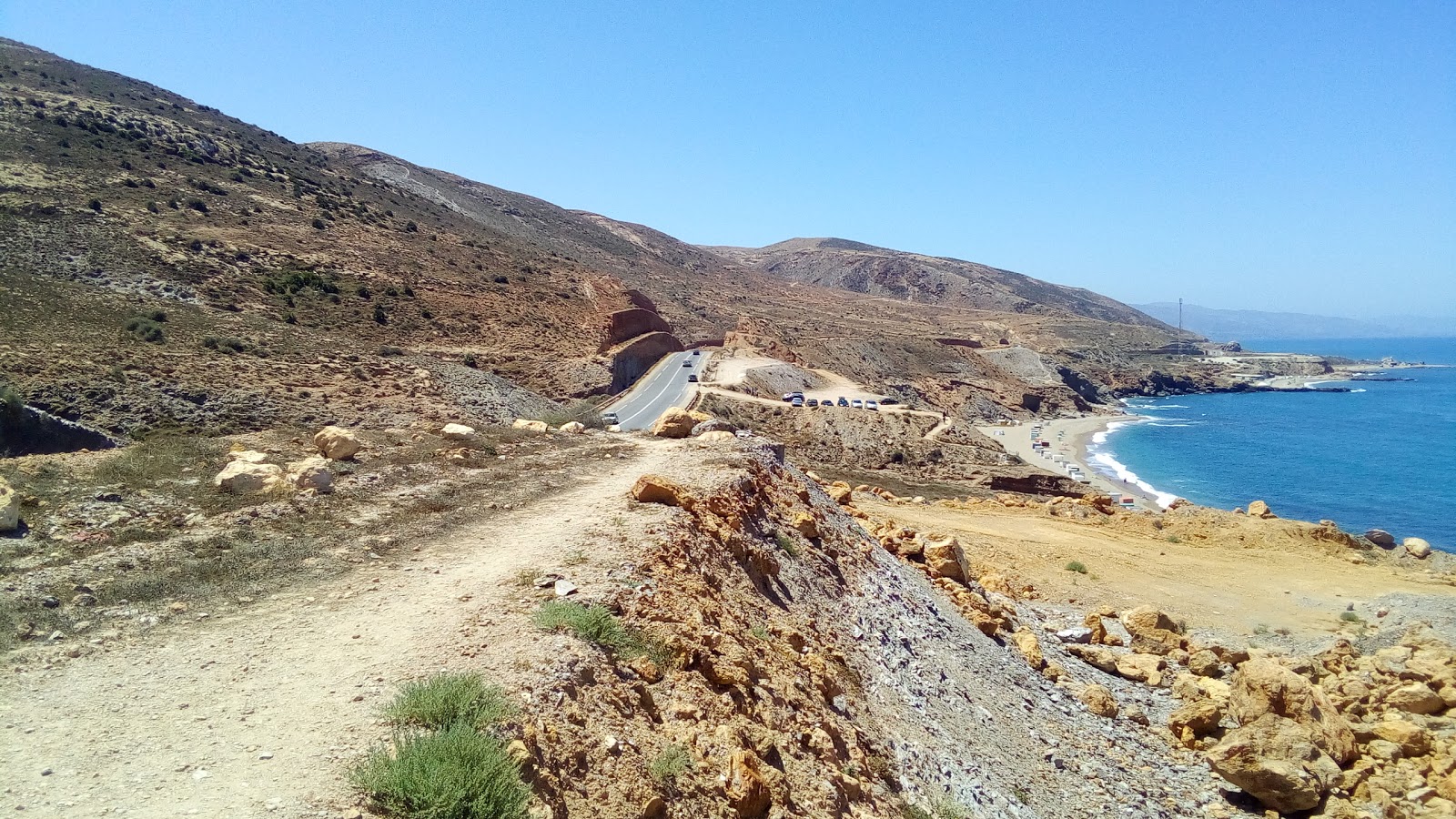 Foto av Plage de Sidi Driss med lång rak strand
