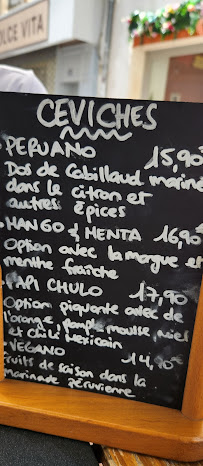 Restaurant latino-américain La Canoa - Empanadas y Ceviches à Avignon - menu / carte