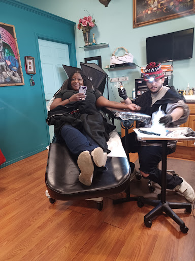 Explore american flag tattoo ideas, creative tattoo ideas in Pueblo, available at Spellbound Electric Tattoos