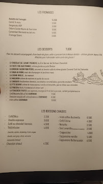 Restaurant L'avant-Première à Cergy (le menu)