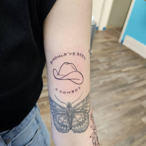 Explore sleeve filler tattoo ideas, creative tattoo ideas in Traverse City, available at Pinups & Needles