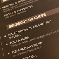 Carte du TuttiBuoni Pizzaria Artesanal à Valadares