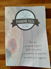 Carte du Passione Pizza da Fabio à Palazzolo sull'Oglio