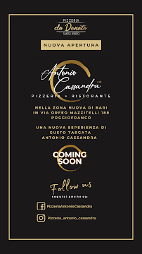 Pizzeria Ristorante Da Donato Lungomare Cristoforo Colombo à Bari menu