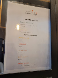 Chiv's Koy à Paris menu