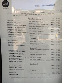 Menu / carte de Tonì ristorante à Termoli