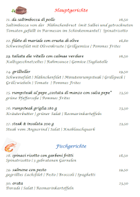 Menu / carte de Villa Il Mio à Ponitz