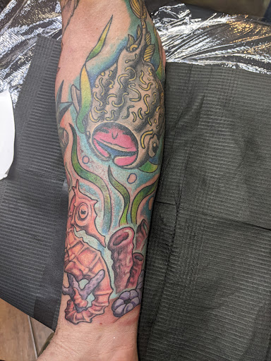 Explore artillery tattoo ideas, creative tattoo ideas in Stuart, available at Tiger Shark Tattoo Studio