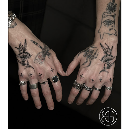 Explore edgy tattoo ideas, creative tattoo ideas in San Diego, available at Black&Grey Atelier