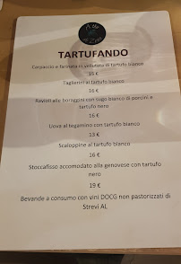Menu / carte de A Toa de Zena à Genoa