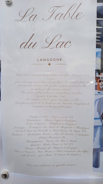 Restaurant La Table du Grand Lac de Lozère - Restaurant à Langogne (le menu)