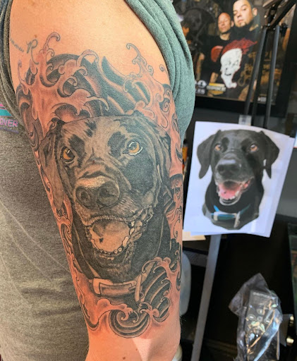 Explore guy shoulder tattoo ideas, creative tattoo ideas in Hastings, available at Distinctive INK Tattoo LLC