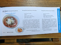 Restaurant coréen SWORD MASTER NOODLE à Berlin (le menu)