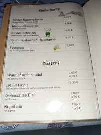 Carte du Schrofenalp Brotzeitstube und Tagescafe à Missen-Wilhams