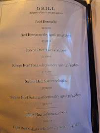 Menu / carte de Bacco al Pretorio à Rome