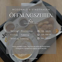 Menu / carte de McDonald's à Stadthagen