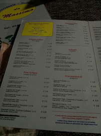 Carte du Ristorante da Massimo à Cervia