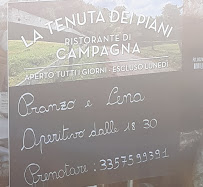 Restaurant La tenuta dei piani à Rome - menu / carte
