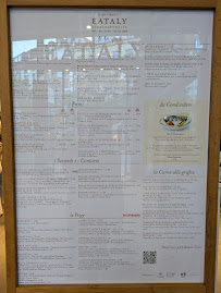 Menu du Eataly Munich à Munich