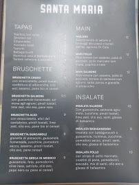 Menu du Santa Maria Bar & Bistrot à Rome