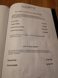 Carte du LOFT Steakhouse & Bar à Gersthofen