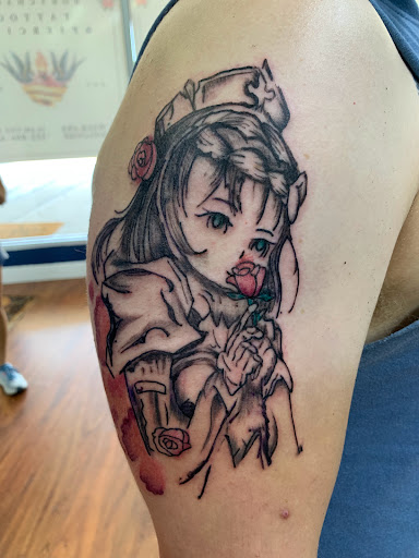 Explore tattoo ideas on calf, creative tattoo ideas in Cocoa, available at Rorschach Tattoo Shop and Piercing Studio