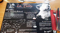 Carte du Restaurant La Table à Charolles
