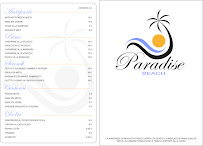 Menu / carte de Paradise Beach à Lido di Fermo