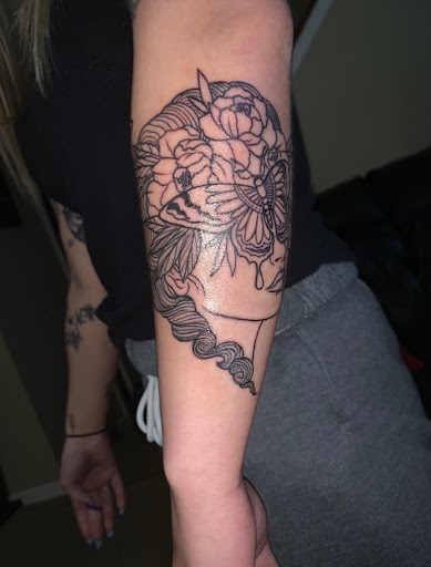 Explore greek goddess tattoo ideas, creative tattoo ideas in Batavia, available at Tried & True Tattoo