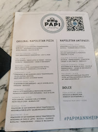 Menu / carte de PIZZERIA PAPI MANNHEIM à Mannheim