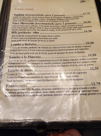 Restaurant Rabelos Restaurante Bar à Vila Nova de Gaia (le menu)