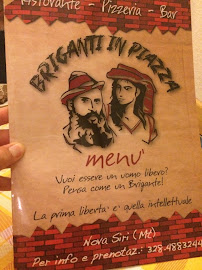 Menu du Briganti in piazza à Nova Siri