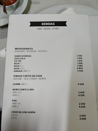 Restaurante TásCá no Chopin à Fátima menu