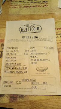 Lu Rusticone à Scauri carte