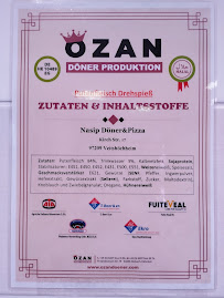 Carte du Nasip Döner & Pizza à Veitshöchheim