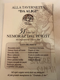Restaurant Alla Tavernetta da Aligi à Porpetto - menu / carte