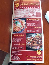 Menu / carte de Mongolisches Restaurant Asia Perle à Koblenz