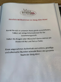 Restaurant Steig-Alm Hotel & Restaurant à Bad Marienberg (la carte)