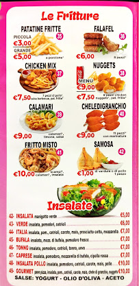 Kebab You Pizza à Turin (le menu)
