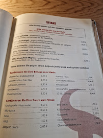 Menu / carte de Matador à Potsdam