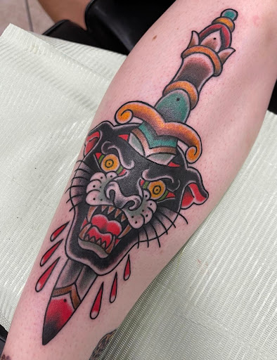 Explore mens thigh tattoo ideas, creative tattoo ideas in Smithtown, available at Liberty Tattoo Co Inc