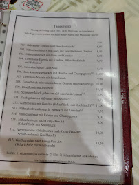 Restaurant chinois Pavillon à Weimar (le menu)