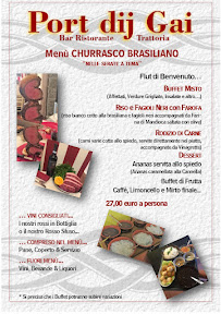 Menu / carte de Port Dij Gai à Caselle Torinese