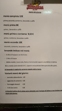 Menu du La Fenadora à Fonzaso
