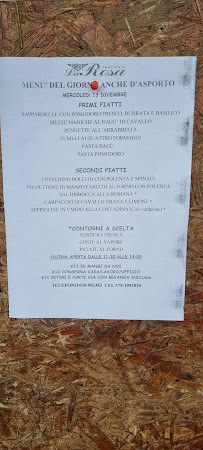 Trattoria La Rosa à Ghedi menu