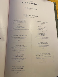 Restaurant Zu den Vier Linden - Braunschweig à Braunschweig (le menu)