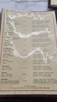 Restaurant Al Porto à Chioggia (le menu)