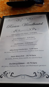 Menu / carte de Juditas Café Restaurant à Löffingen